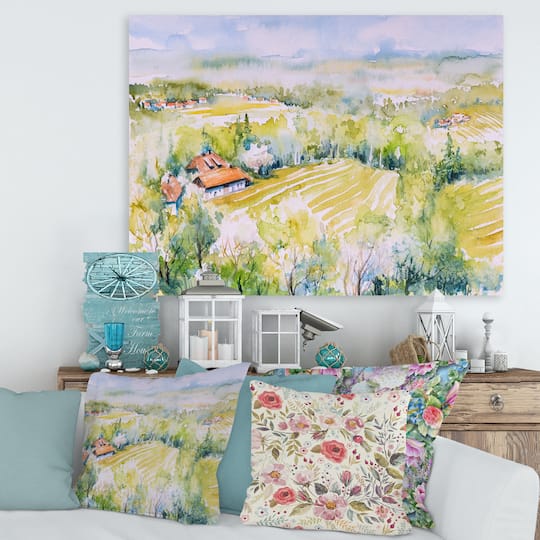 Designart - Blossoming Green Fields In Countryside